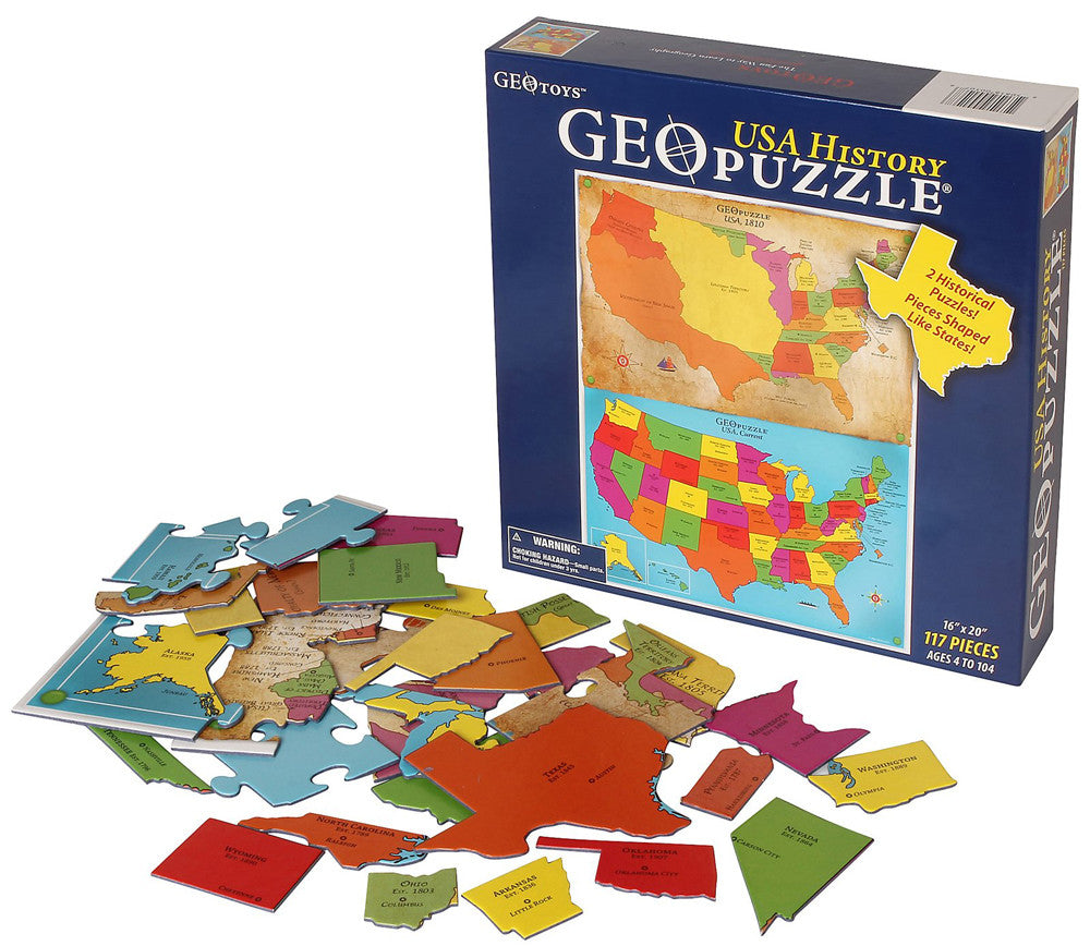 Geotoys Tgeo-07 Geopuzzle U.s. History Jigsaw Puzzle