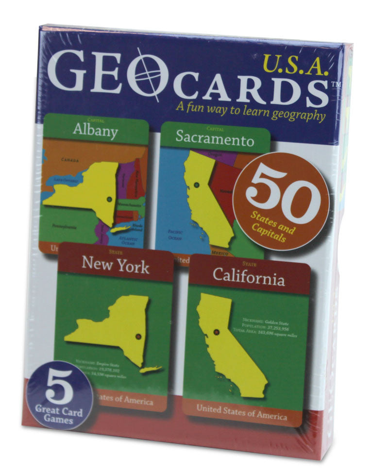 Geotoys Tgeo-10 Geocards Usa Educational Geography Card Game