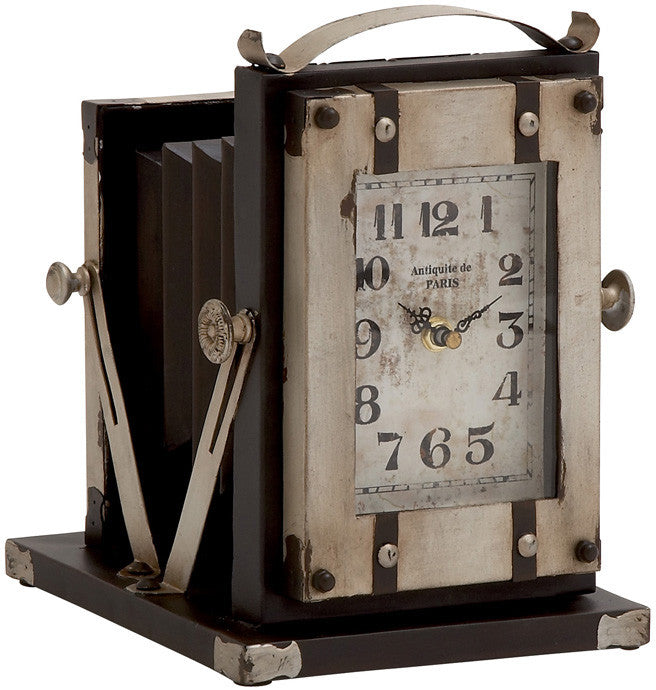 Benzara 56569 Vintage Styled Buckingham Fancy Metal Table Clock