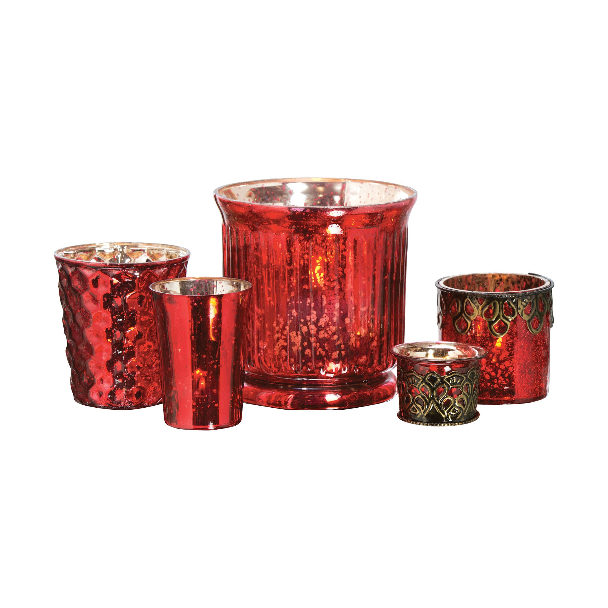 Pomeroy Pom-571510 Audrey Collection Antique Red,antique Bronze Finish Candle/candle Holder