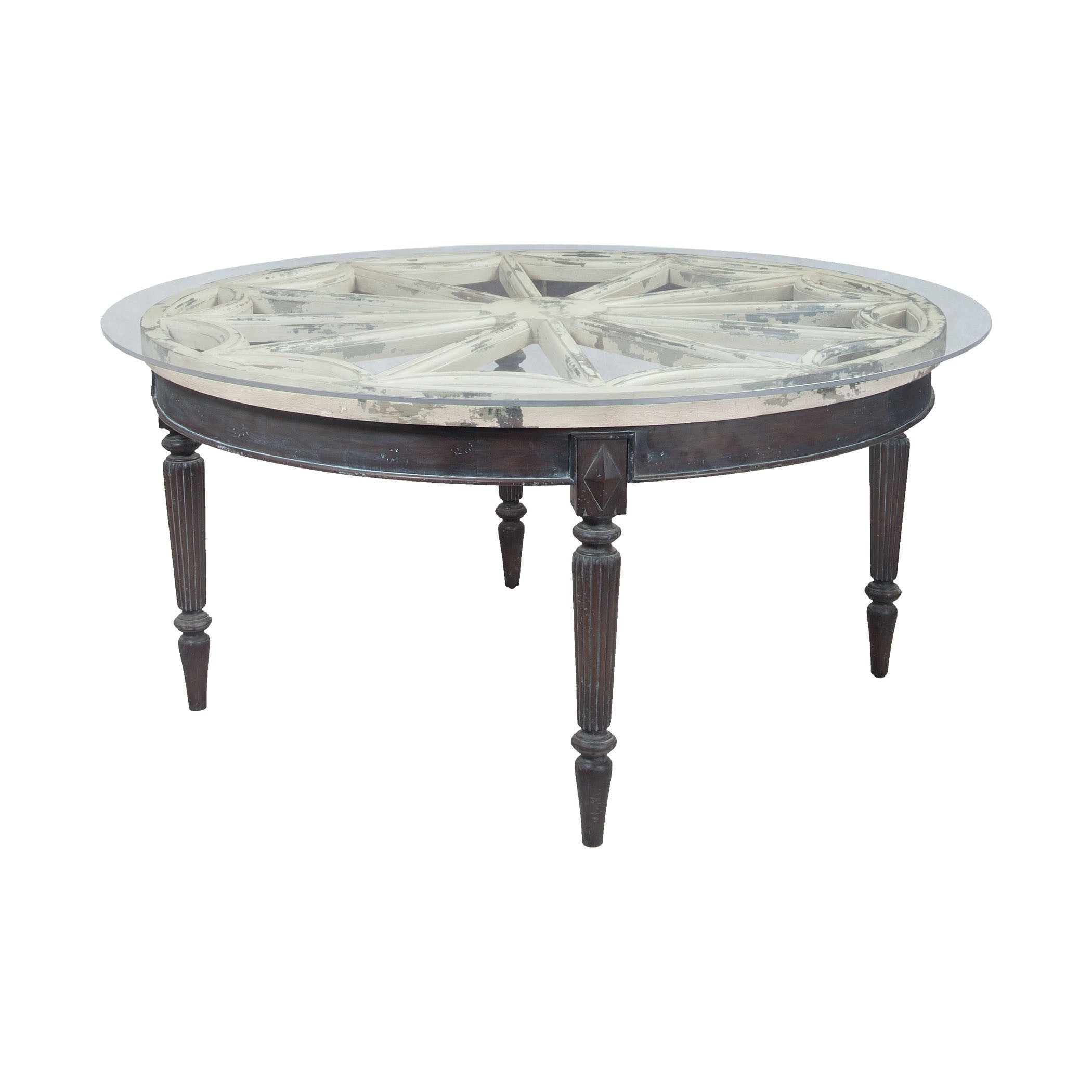 Guildmaster Gui-615002vbb-1 Artifacts Collection Vintage Bouleau Blanc,heritage Grey Stain Finish Table