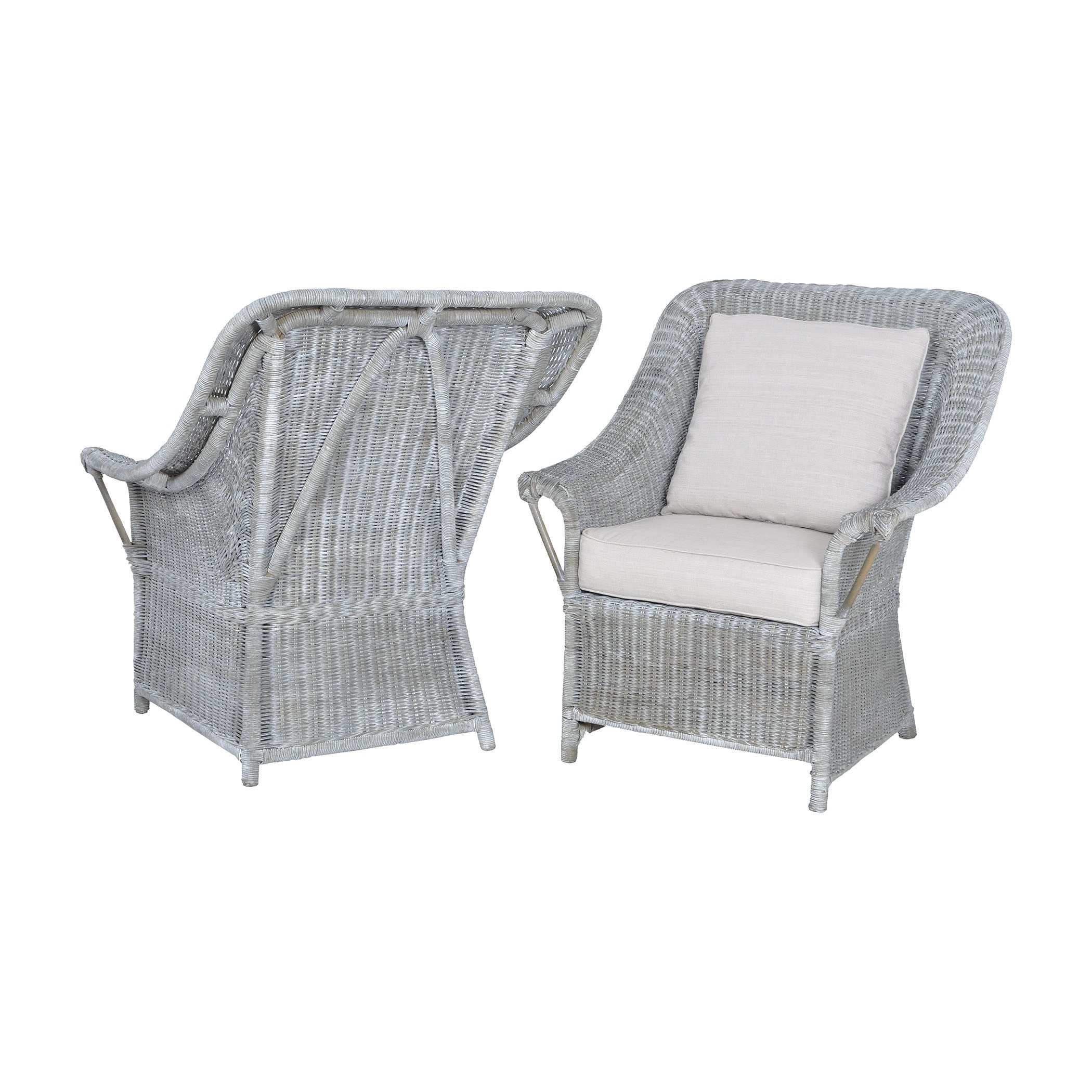 Guildmaster Gui-6515511p Retreat Collection Waterfront Grey Stain,white Wash Finish Chair