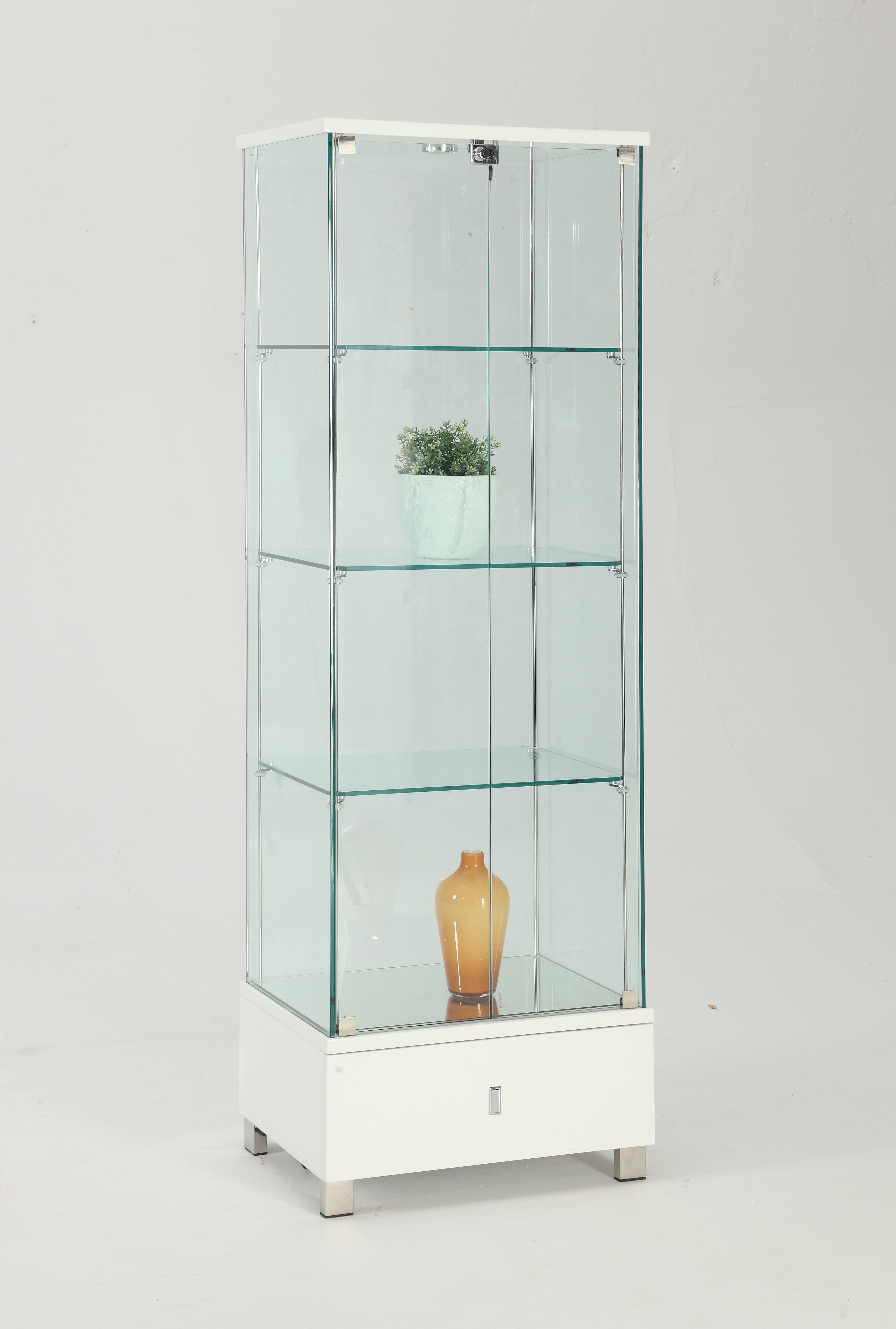 Chintaly 6628-cur-wht Glass Curio