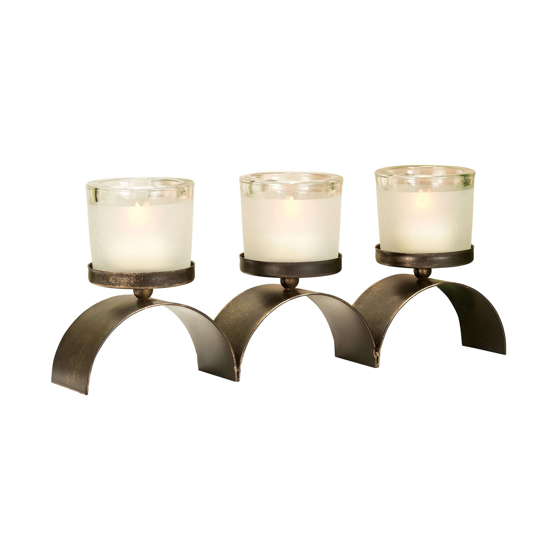 Pomeroy Pom-670329 World Collection Antique Bronze,frosted Finish Candle/candle Holder