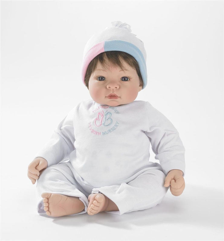 Madame Alexander Babble Baby, Brown Hair, Blue Eye Munchkin Doll