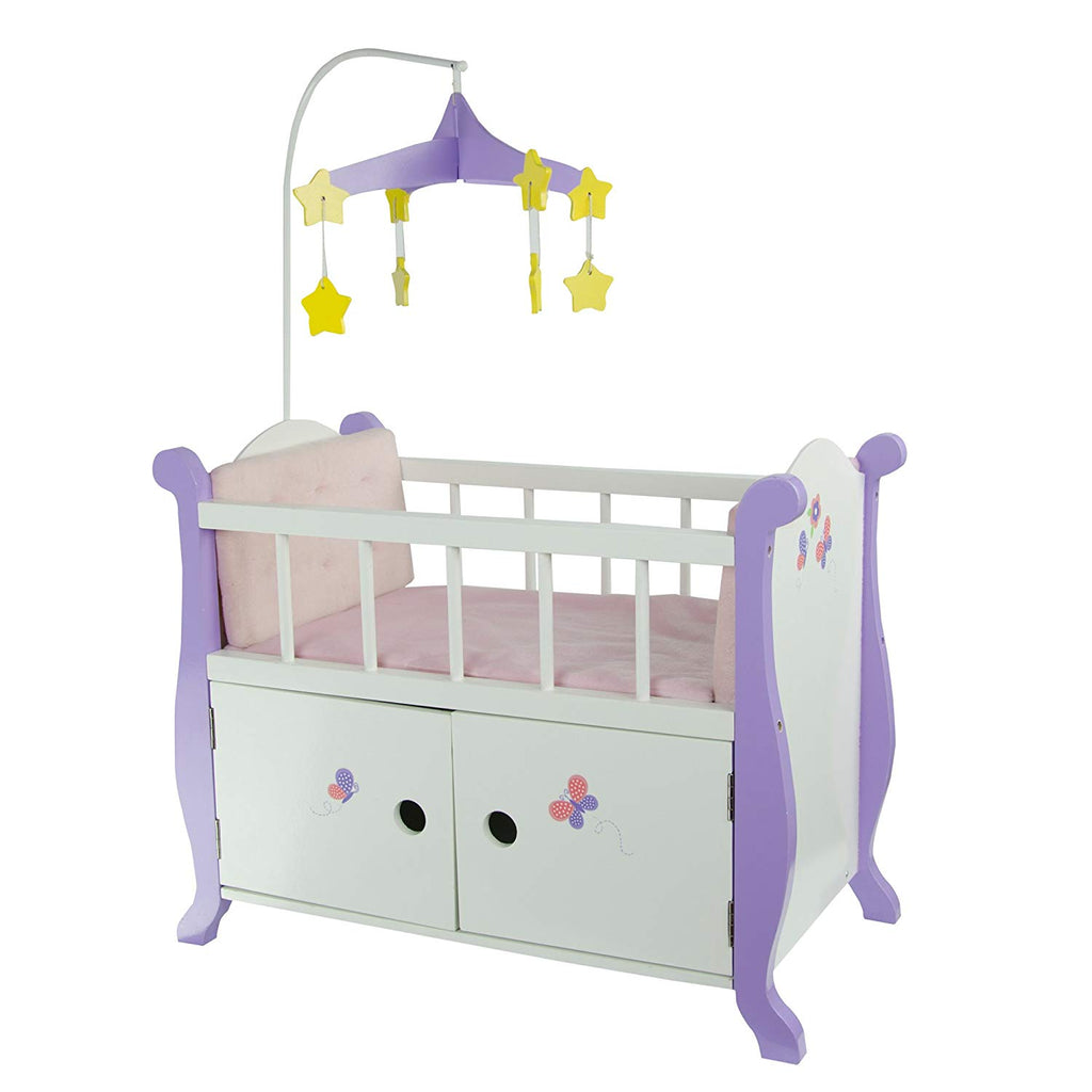 olivia's little world polka dots princess baby doll crib