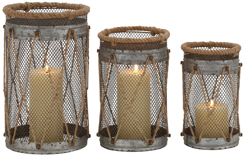 Benzara 76191 Attractive Styled Metal Candle Holder