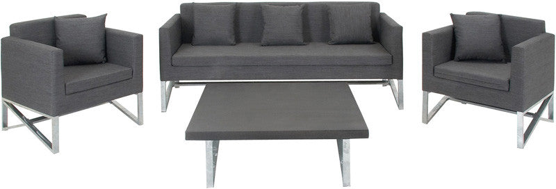 Bayden Hill +alu Fbrc Sofa W Tbl S/4 75"w, 32"h