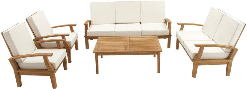 Bayden Hill +teak Sofa S/5 77", 54", 30"w (a+b)