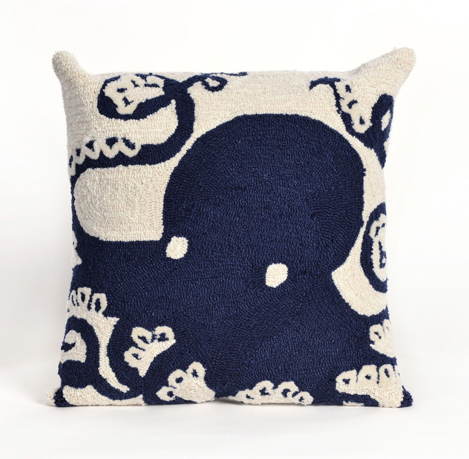 Trans-ocean Imports 7fp8s143233 Frontporch Collection Navy Finish Pillow