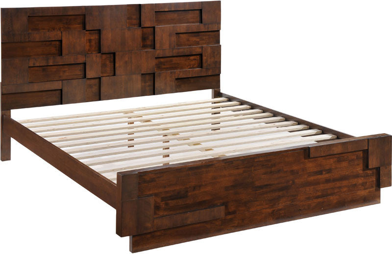 Zuo Modern 800312 San Diego King Bed Color Walnut Rubberwood Finish