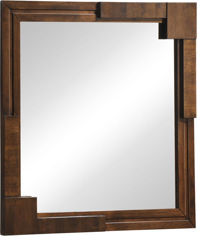 Zuo Modern 800329 San Diego Mirror Color Walnut Rubberwood Finish