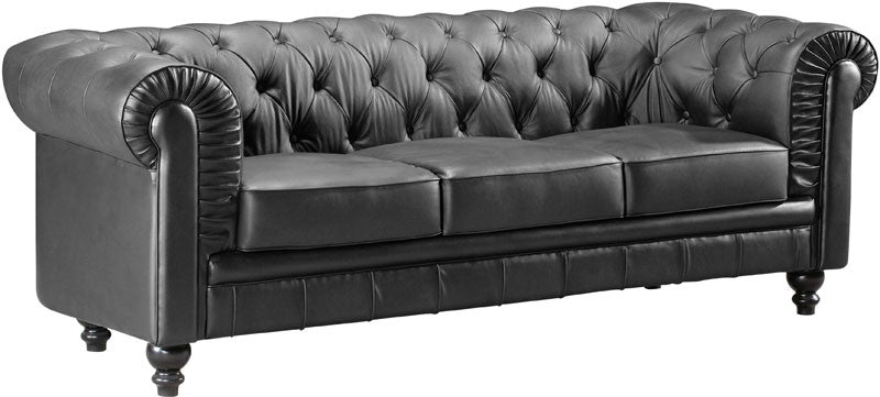 Zuo Modern 900110 Aristocrat Sofa Color Black Wood Finish