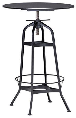 Zuo Modern 98125 Spartan Bar Table Color Antique Black Steel Finish