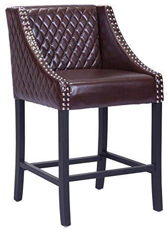 Zuo Modern 98606 Santa Ana Counter Chair Color Brown Oak Wood Finish
