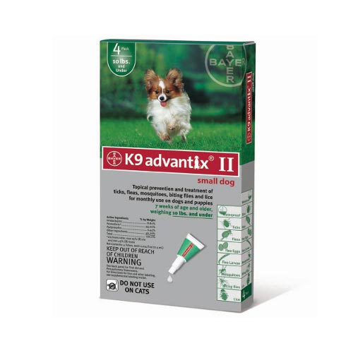 Advantix Advx-green-10-4 Flea And Tick Control For Dogs Under 10 Lbs 4 Month Supply