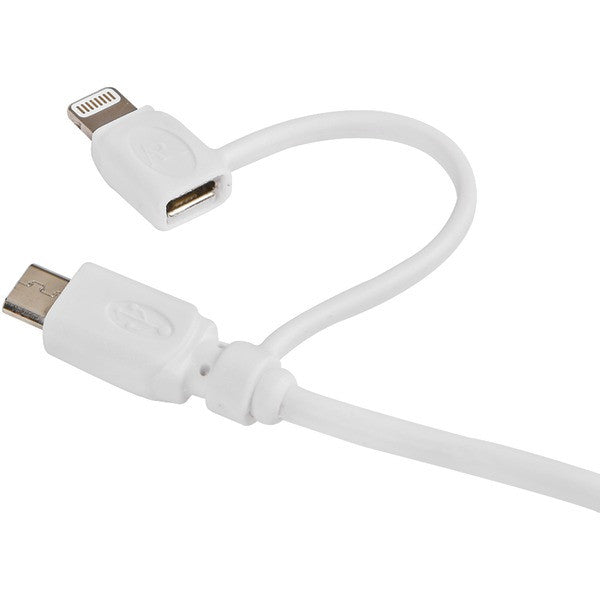 Acoustic Research Arah753whz Combo Lightning & Micro Usb Charging Cable, 3ft
