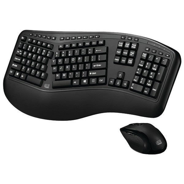 Adesso Wkb-1500gb Tru-form Media 1500 Wireless Ergonomic Keyboard & Laser Mouse