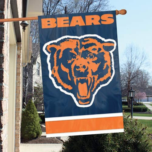 The Party Animal, Inc. Afch Chicago Bears Appliqué Banner Flag