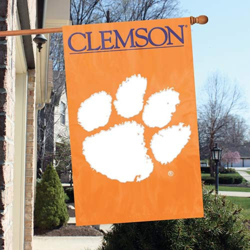 The Party Animal, Inc. Afclm Clemson Tigers Appliqué Banner Flag