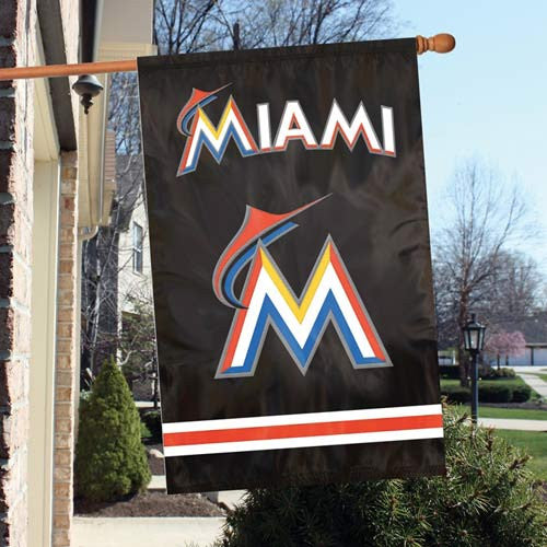 The Party Animal, Inc. Affla Miami Marlins Appliqué Banner Flag