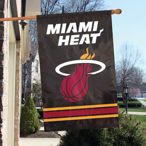 The Party Animal, Inc. Afhea Miami Heat Appliqué Banner Flag