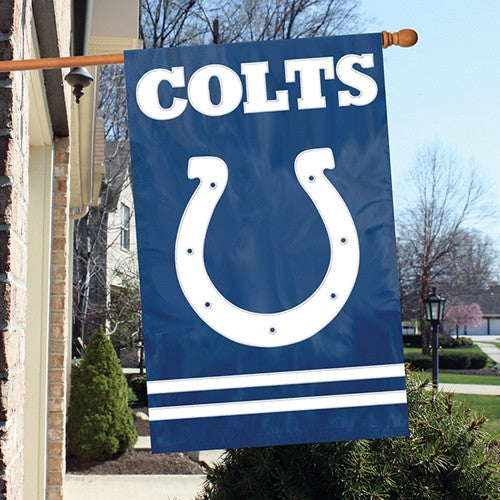 The Party Animal, Inc. Afin Indianapolis Colts Appliqué Banner Flag