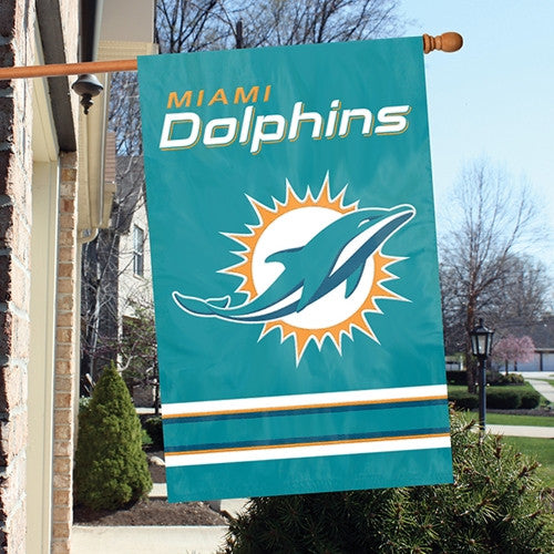 The Party Animal, Inc. Afmd Miami Dolphins Appliqué Banner Flag