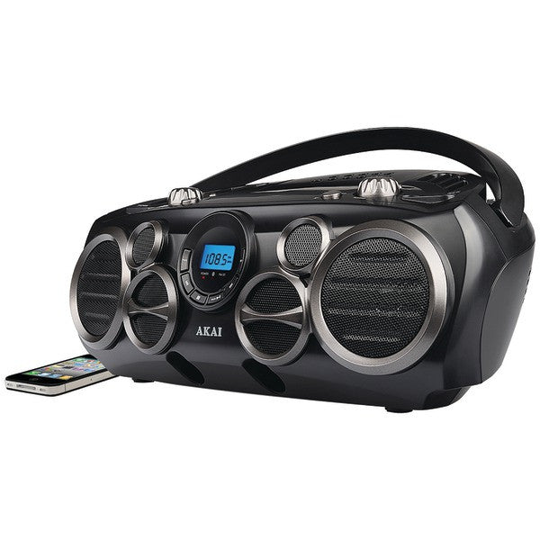 Akai Ce2300-bt Bluetooth Cd Boom Box With Am/fm Digital Readout & 6 Speakers