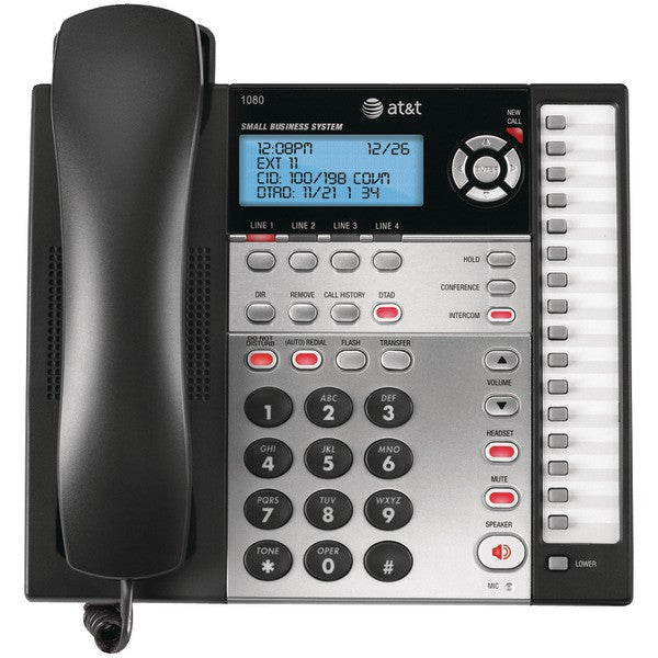 At&t 1080 4-line Speakerphone With Answering System, Caller Id & Audio Attendant