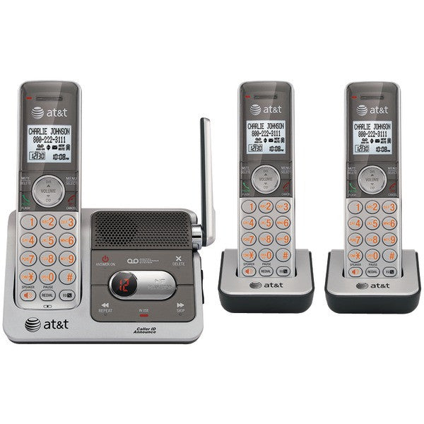 At&t Cl82301 Dect 6.0 Cordless Phone System With Talking Caller Id & Digital Answering System (3-handset System)