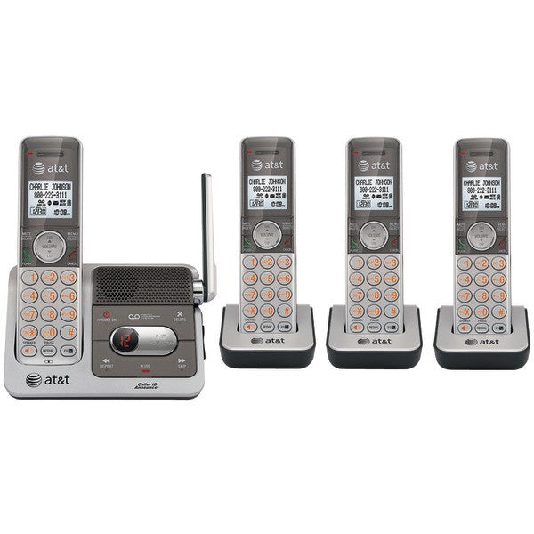 At&t Attcl82401 Dect 6.0 Cordless Phone System With Talking Caller Id & Digital Answering System (4-handset System)