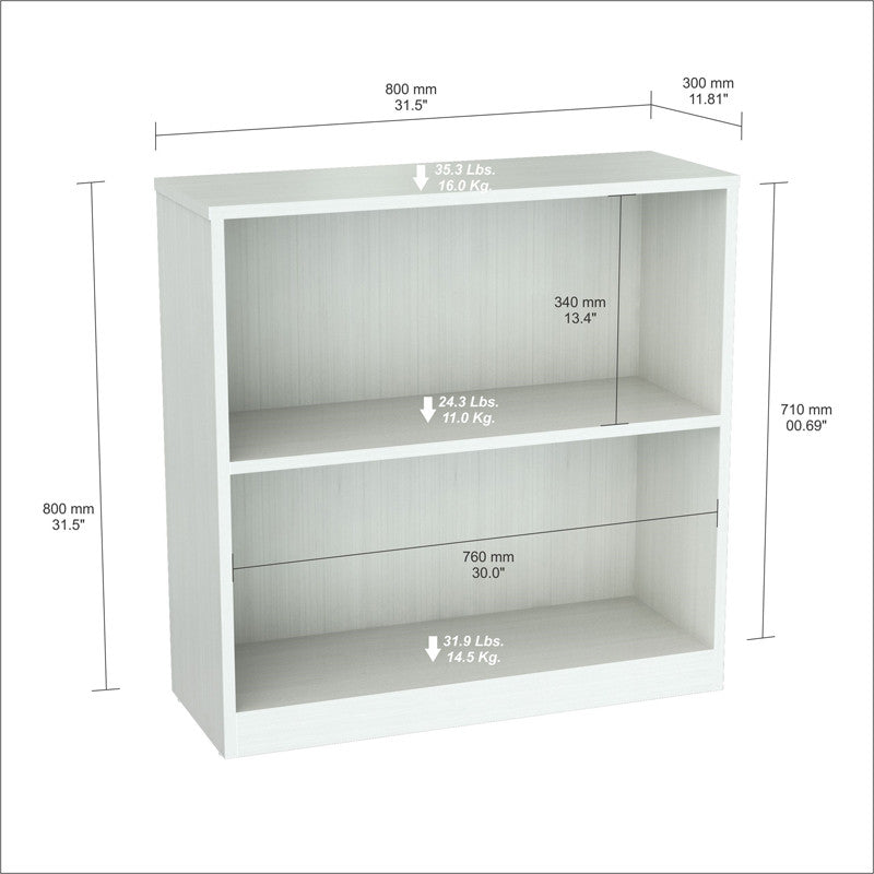 Inval America Be-4104 Laricina-white Finish Bookcase/hutch