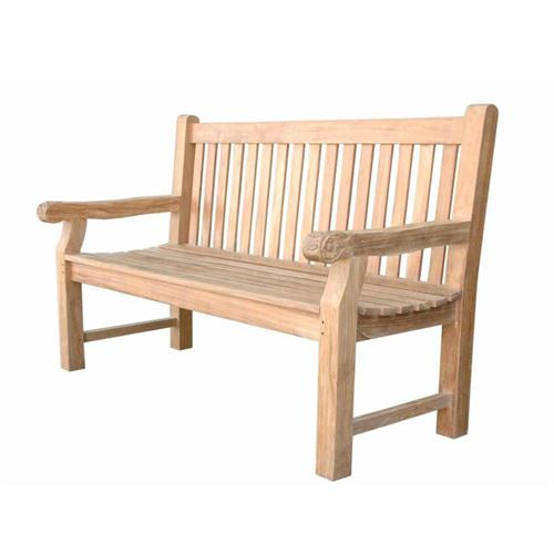 Anderson Teak Bh-705sh Devonshire 3-seater Extra Thick Bench W/ Flower Handcrafted