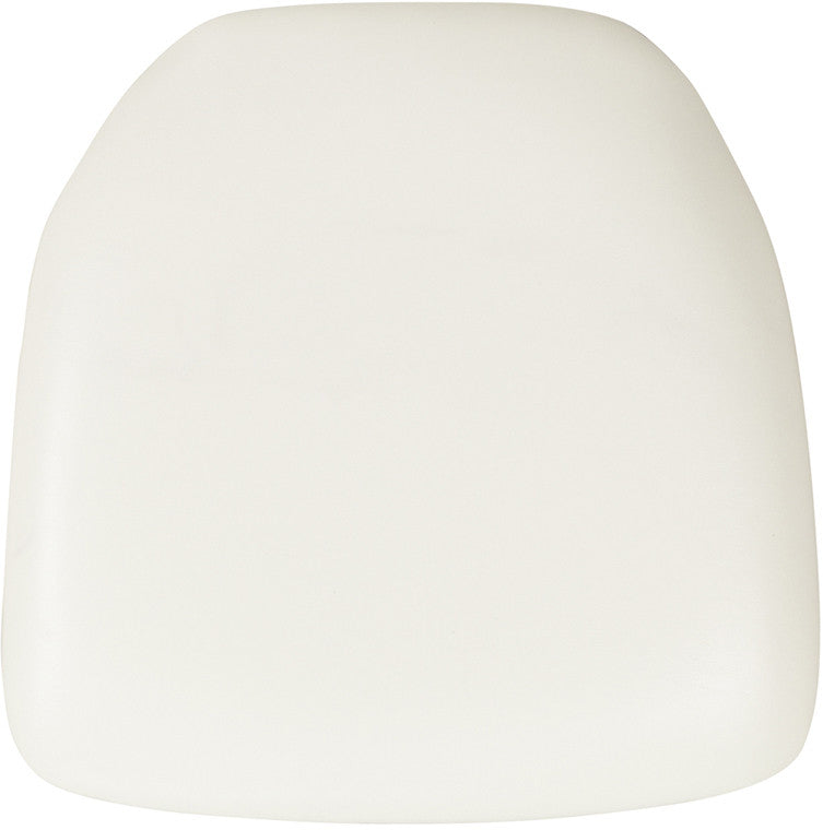Flash Furniture Bh-wh-hard-vyl-gg Hard White Vinyl Chiavari Chair Cushion