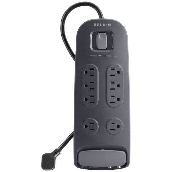 Belkin Bv108230-06-blk 8-outlet Surge Protector With Telco/coaxial Protection