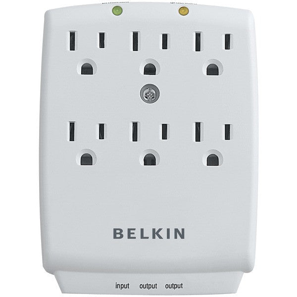 Belkin F9h620-cw 6-outlet Wall-mount Surge Protector