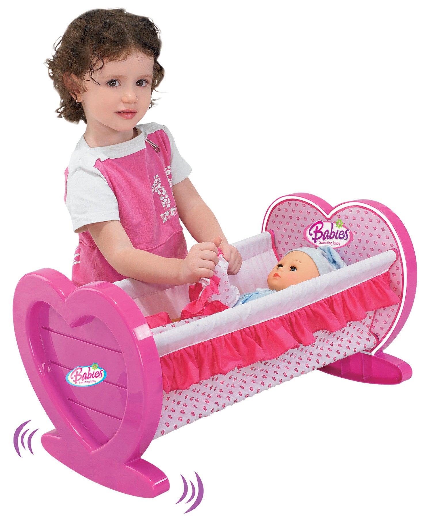 Berry Toys Br008-08 Babies Doll Lovely Rocking Cradle