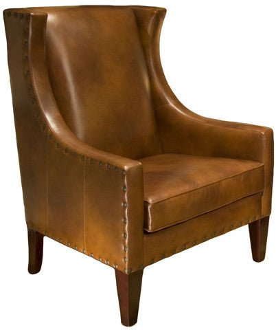 Element Home Furnishing Bri-sc-rust-1-nh025 Bristol Top Grain Leather Accent Chair In Rustic