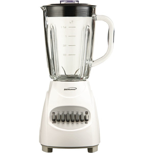 Brentwood Appliances Jb-920w 12-speed Blender With Glass Jar (white)