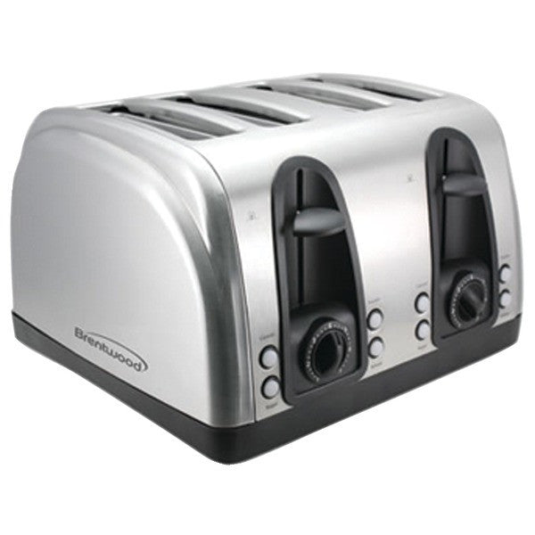Brentwood Appliances Ts-445s 4-slice Elegant Toaster With Brushed Stainless Steel Finish