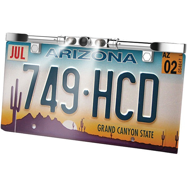 Boyo Vision Vtl405hdl Ultraslim License Plate Hd Camera With Led Lights (chrome)