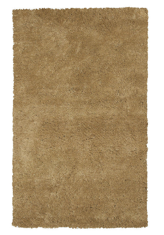 Kas Rugs Bliss 1567 Gold Shag Hand-woven & Other 100% Polyester 2