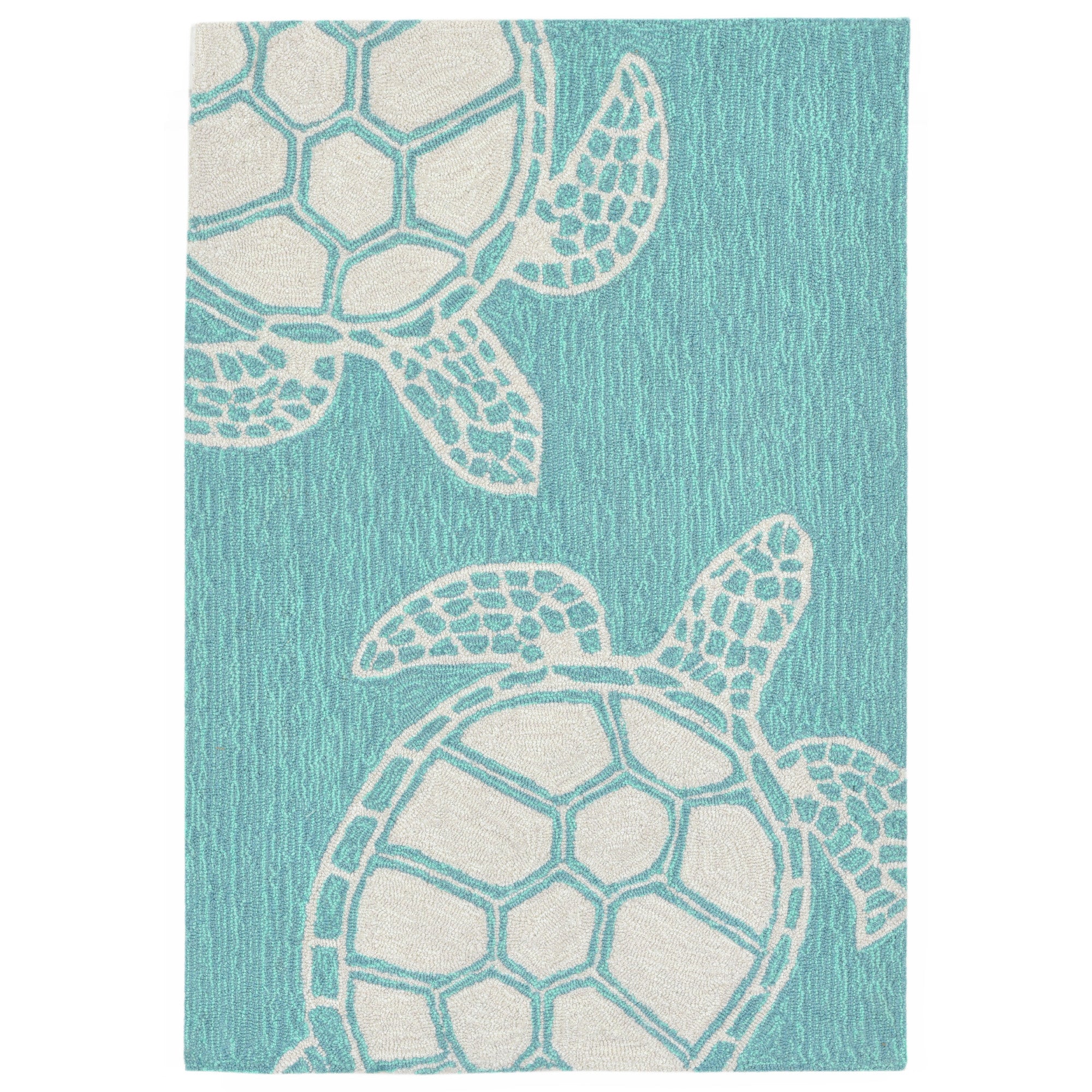 Trans-ocean Imports Cap12163404 Liora Manne Capri Turtle Indoor/outdoor Rug Blue 20"x30"