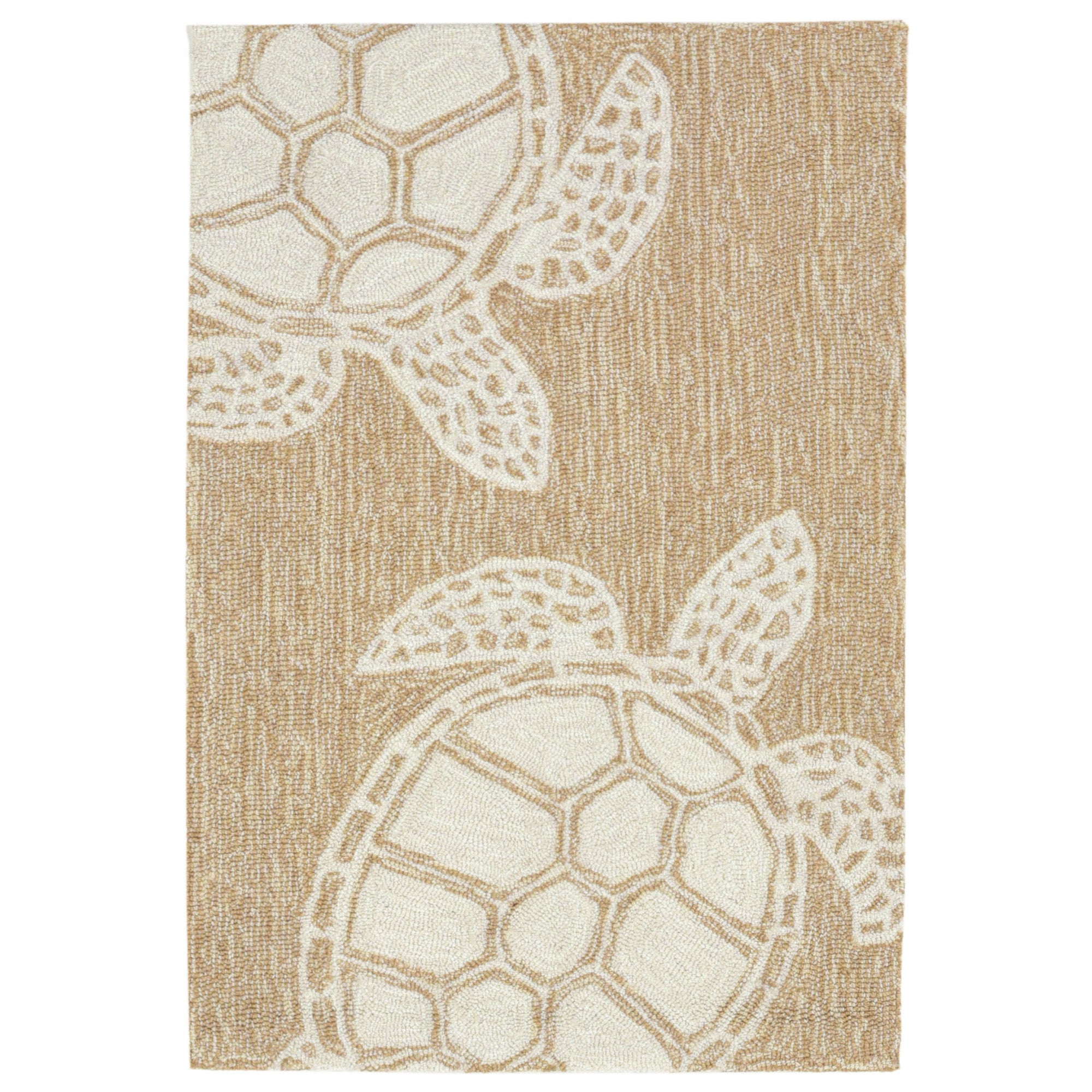 Trans-ocean Imports Cap12163412 Liora Manne Capri Turtle Indoor/outdoor Rug Natural 20"x30"