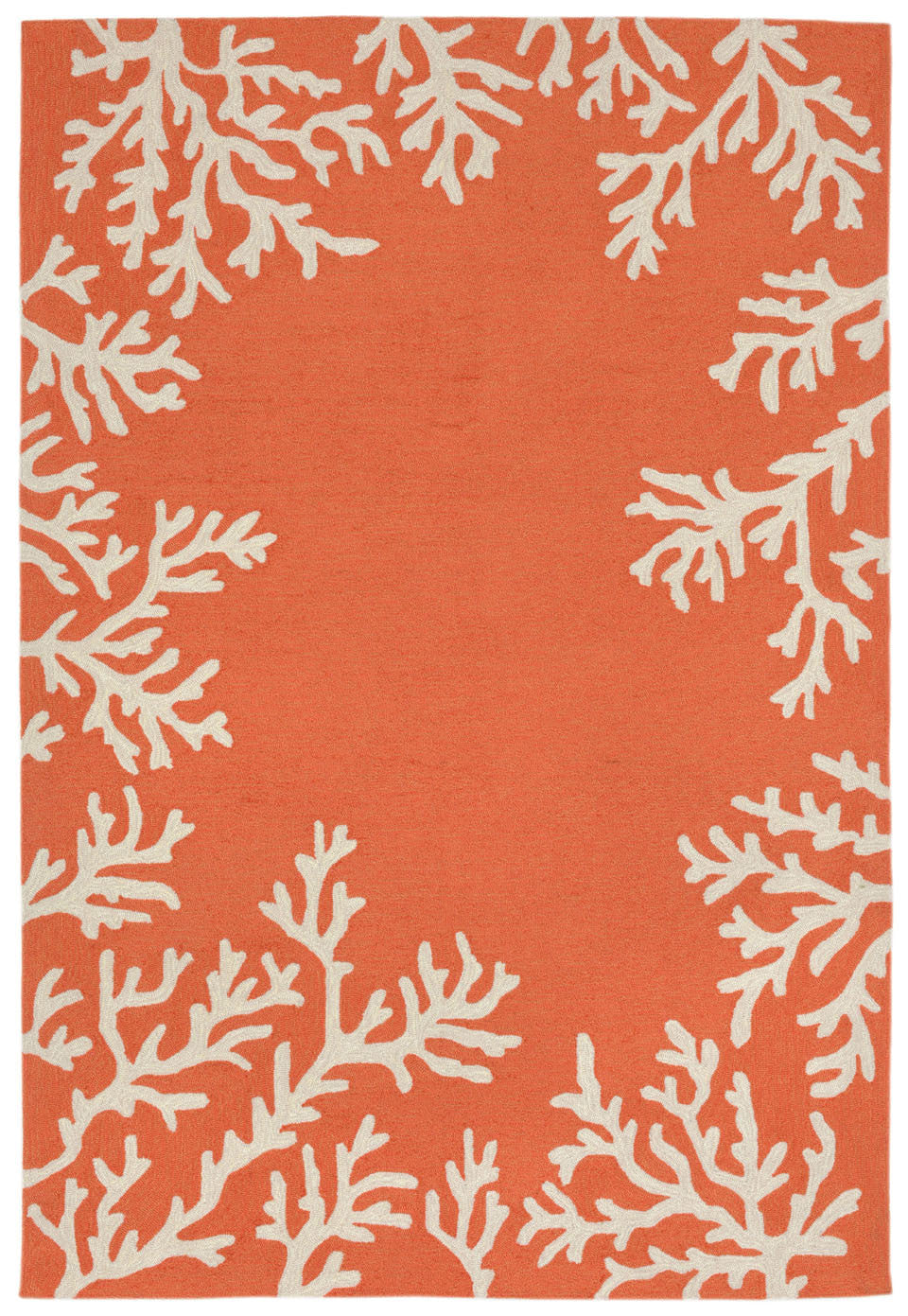 Trans-ocean Imports Cap57162017 Capri Collection Orange Finish Everywear Rug