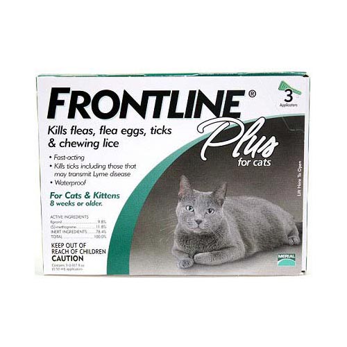 Frontline Cat-3pk-ps Flea Control Plus For All Cats And Kittens 3 Month Supply