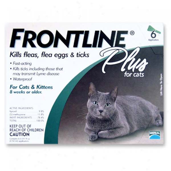 Frontline Cat-6pk-ps Flea Control Plus For All Cats And Kittens 6 Month Supply