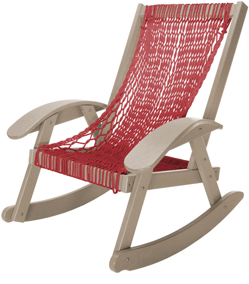 Pawleys Island Hammocks Ccsrgnww Coastal Duracord Weatherwood Rocker-garnet Rope (w 31.5 X H 36.5 In.)