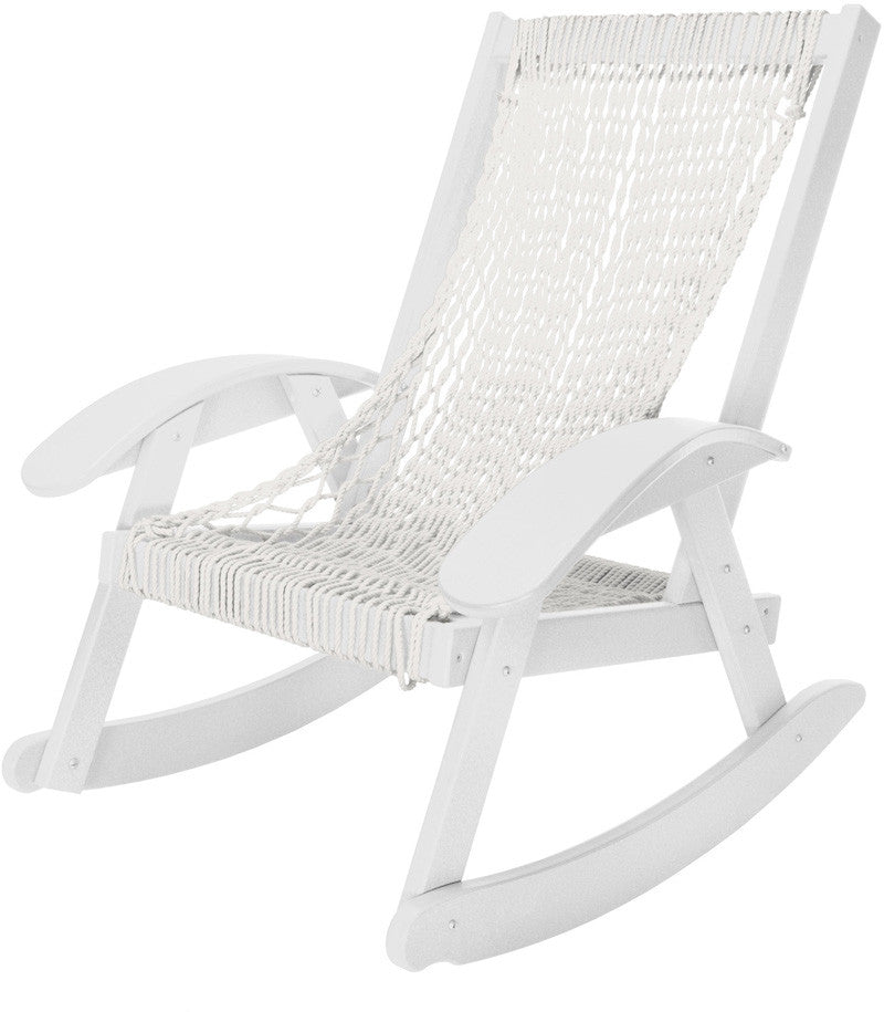 Pawleys Island Hammocks Ccsrpwh Coastal Duracord White Rocker-white Rope (w 31.5 X H 36.5 In.)